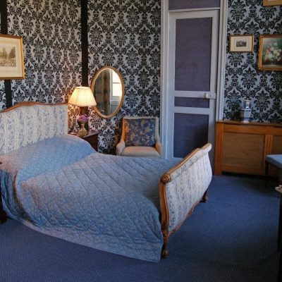 Blue-Bedroom-Chateau-Sommesnil-Normandie-Grand-Chateau-France-Available-bookings-holidays-weddings